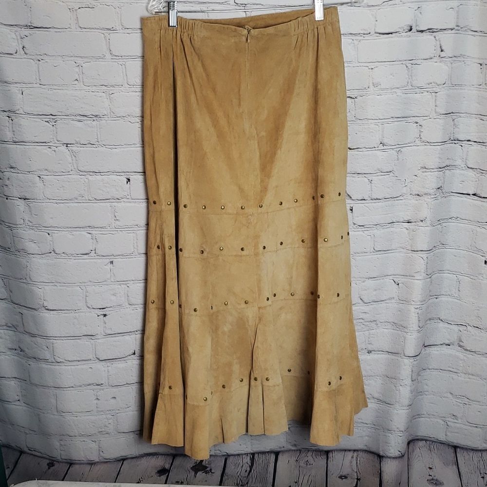 NWT Chico's Suede Beacon Tan Skirt - Picture 3 of 12